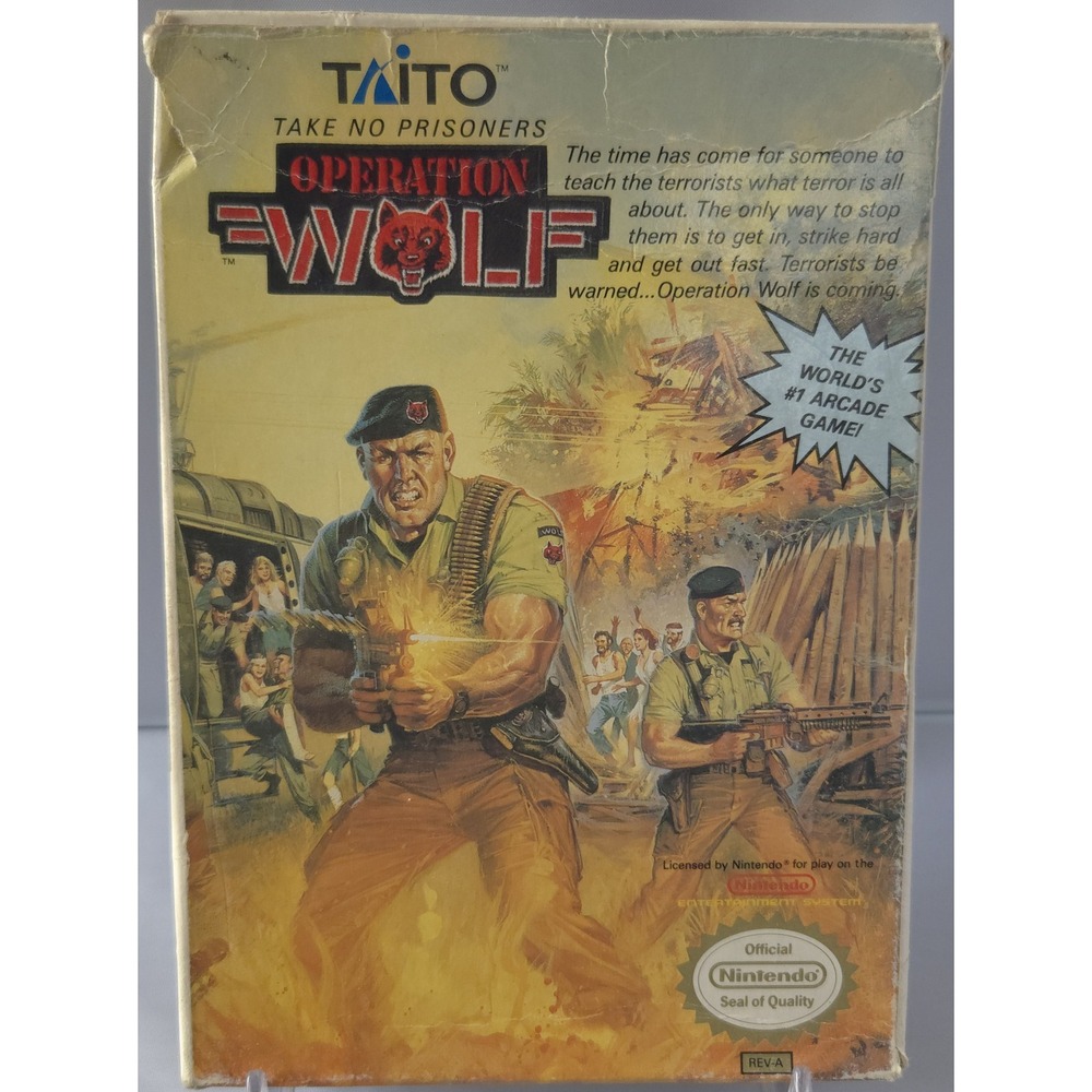 Operation Wolf - Nintendo -‎ NES - CIB - 11 Stamp - Tested and Working